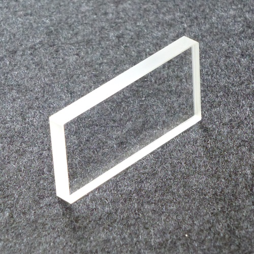 images Image of Calcium Fluoride 38mm x 19mm x 2mm Drilled window | Crystran